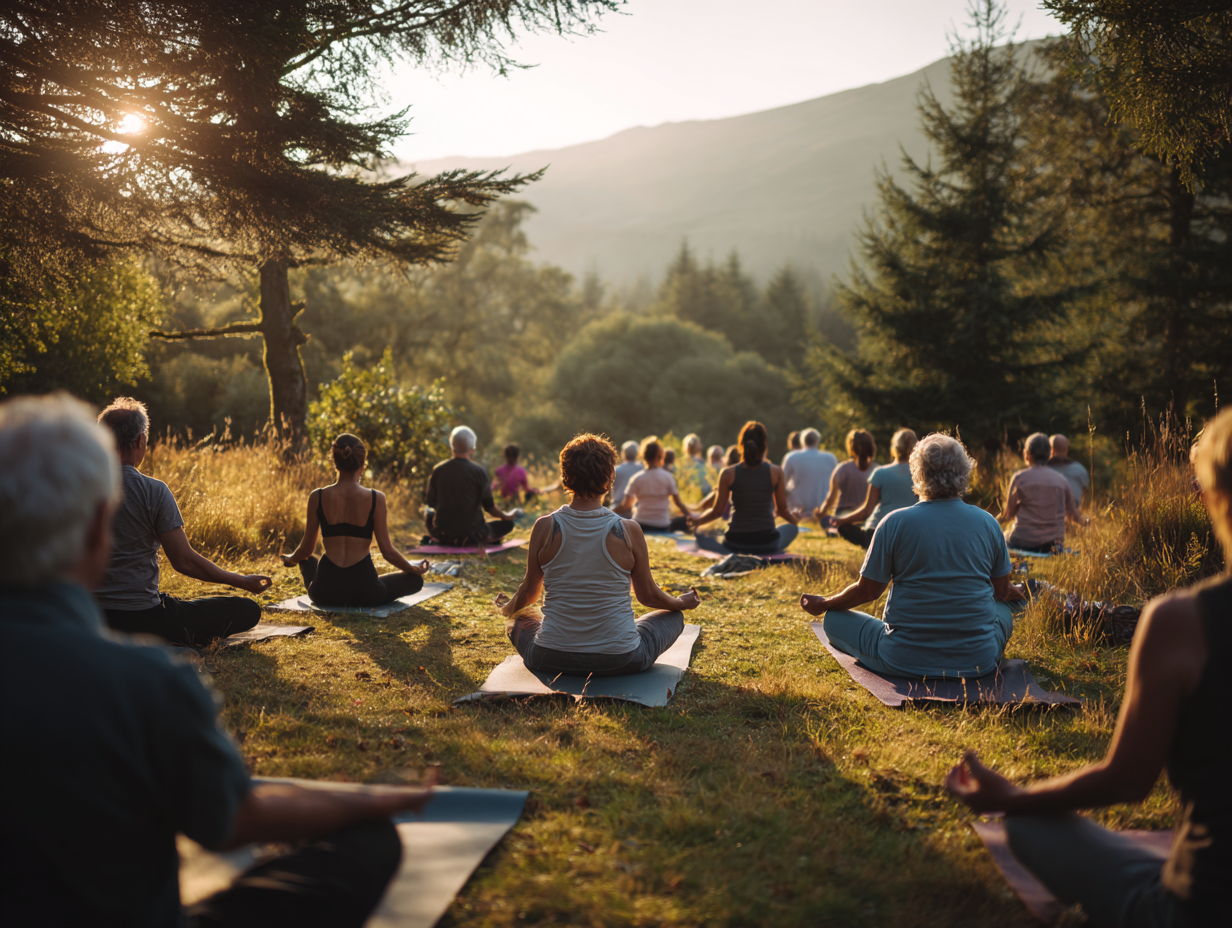 Досвідчені інструктори йоги працюють з людьми різного віку в затишній студії